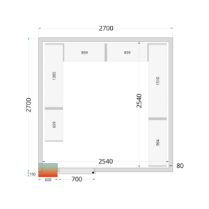 Cámara Fría Positiva TEFCOLD - 2700x2700 | Almacenamiento Refrigerado Profesional