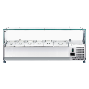 Saladette Refrigerada Vidriada 6 x GN 1/4 Dynasteel: Organización óptima en cocina