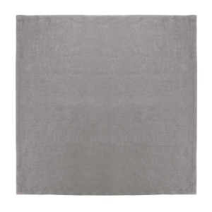 Serviettes de table en lin grises 400 x 400 mm - Lot de 12 - Olympia