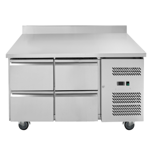 Mesa Refrigerada Positiva con Respaldo - 4 Cajones - Dynasteel