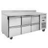 Mesa Refrigerada Positiva con Respaldo - 6 Cajones - Dynasteel