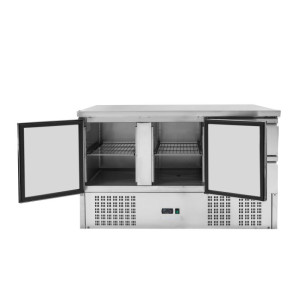 Mesa Refrigerada Positiva - 2 puertas y 2 Cajones GN 1/2 - Dynasteel