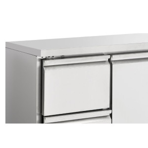 Mesa Refrigerada Positiva - 3 Puertas y 2 Cajones - Dynasteel