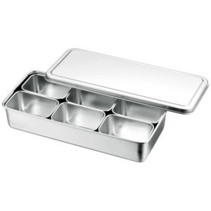 Caja Japonesa Inox 6 Cubetas: Calidad Pro & Elegancia