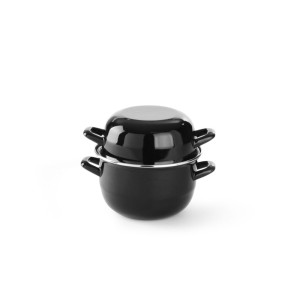Cazuela de mejillones esmaltada - con tapa - Marca HENDI - Fourniresto