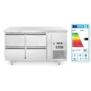 Nevera de mostrador con cuatro cajones Profi Line 280L - Marca HENDI - Fourniresto