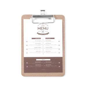 Porta menú Clipboard - 125 x 180 mm