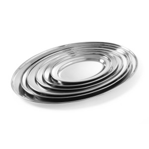 Oval Stainless Steel Dish - 350 x 240 mm - Brand HENDI - Fourniresto