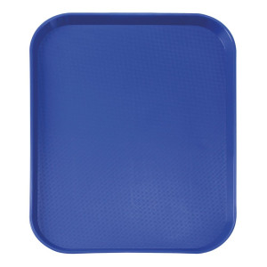Bandejita rectangular para comida rápida - Modelo pequeño 265 x 345 mm - Azul