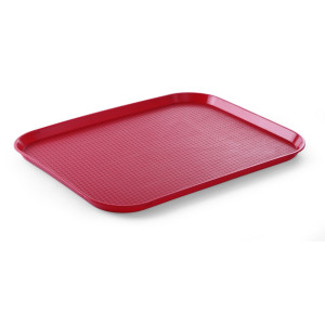 Bandej Rectangular Fast Food - Modelo Grande 450 x 350 mm - Rojo - Rojo