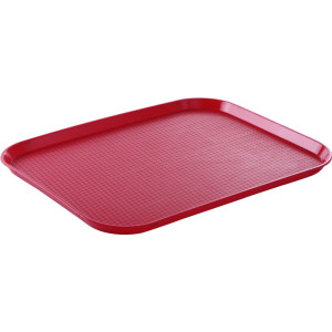 Bandej Rectangular Fast Food - Modelo Grande 450 x 350 mm - Rojo - Rojo