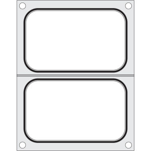 Matriz de sellado para selladora manual - 2 compartimentos 178 x 113 mm - Hendi