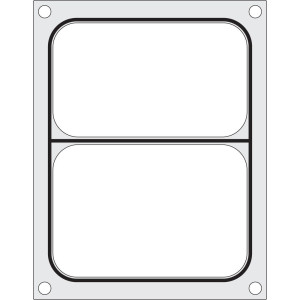 Matriz de sellado para selladora manual - 2 compartimentos - Hendi