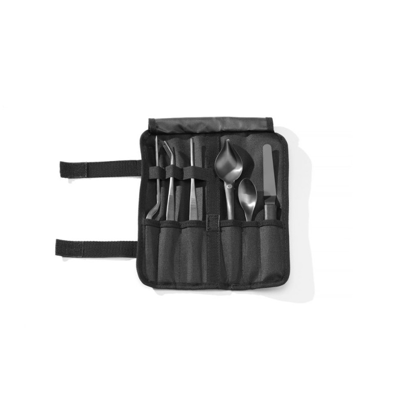 Set de 6 Utensilios de Cocina Negro HENDI | Herramientas ergonómicas de acero inoxidable y recubrimiento negro | Ideal para serv