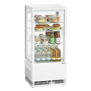 Vitrina refrigerada profesional Bartscher Mini - 78 L Blanca