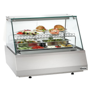 Vitrina refrig. 2/1 GN en vidrio plano Bartscher | Cocina profesional