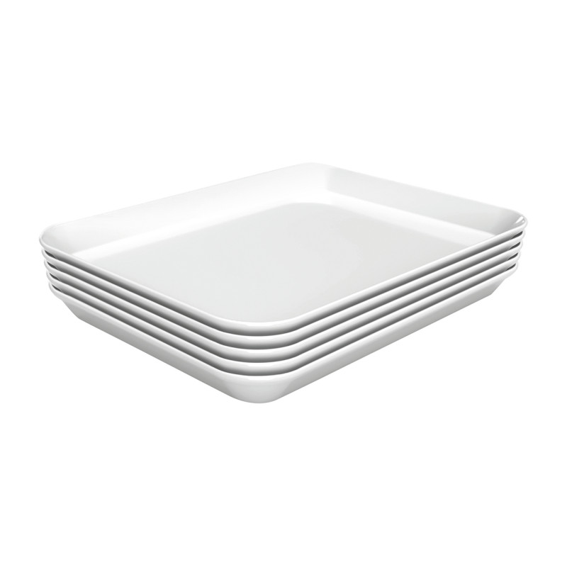 Plato de presentación blanco de alta gama en melamina - 17W-150x190 Bartscher