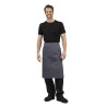 Delantal de camarero gris antracita de polialgodón 1000 x 700 mm - Whites Chefs Clothing - Fourniresto