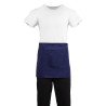 Delantal de camarero corto azul marino de polialgodón 373 x 750 mm - Whites Chefs Clothing - Fourniresto