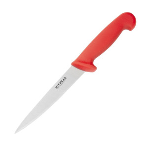 Couteau de filete rojo hoja 15 cm - Hygiplas - Fourniresto