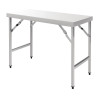 Mesa plegable de acero inoxidable 1200 mm - Vogue - Fourniresto