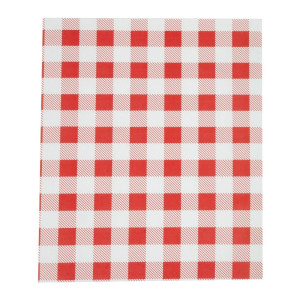 Papel encerado Vichy Rojo 310 x 380 mm - Lote de 200 - FourniResto - Fourniresto