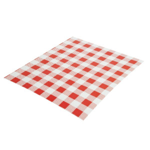 Papel encerado Vichy Rojo 310 x 380 mm - Lote de 200 - FourniResto - Fourniresto