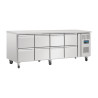 Refrigerated Table GN 1/1 Ventilated 8 Drawers Series U 616L - Polar - Fourniresto