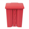 Cubo de basura de cocina con pedal rojo 65L - Jantex - Fourniresto