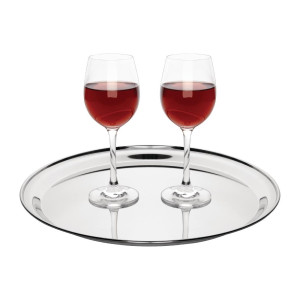 Bandejade servicio redonda de acero inoxidable Ø 355mm - Olympia - Fourniresto