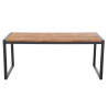 Mesa Industrial Rectangular Acero y Acacia 180 cm - Bolero - Fourniresto