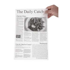 Papel encerado con estampado de periódico - Lote de 500 - FourniResto