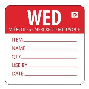 Etiquetas Solubles Día de la Semana Miércoles - Rollo de 250 - Vogue