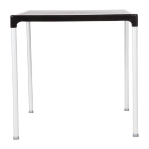 Mesa cuadrada con patas de aluminio negro 750mm - Bolero - Fourniresto