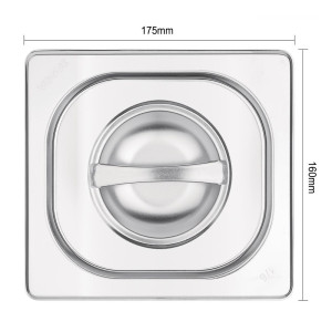 Tapa de acero inoxidable - GN 1/6 - Vogue - Fourniresto