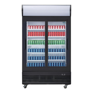 Vitrina refrigerada positiva para bebidas - Puertas correderas - 950 L - Polar