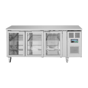 Mesa Refrigerada Positiva de 3 Puertas de Cristal - 358 L - Polar