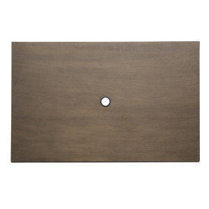 Mesa de exterior de madera negra Bolero: Estética de madera, robustez de aluminio para sus espacios exteriores profesionales.