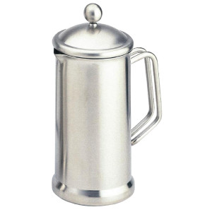 Cafetera de émbolo de acero inoxidable satinado 8 tazas Olympia GD170 - Elegancia y robustez