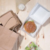 Pequeñas cajas de hamburguesas compostables de 112 mm - Lote de 150 Kraft Fiesta