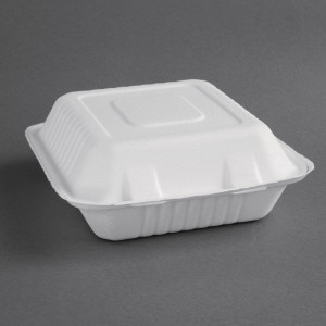 Cajas compostables de bagazo de caña de azúcar de 223 mm - Lote de 200, ecológicas