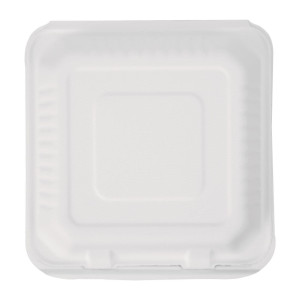 Cajas de bisagra compostables de Bagazo 236mm - Lote de 200