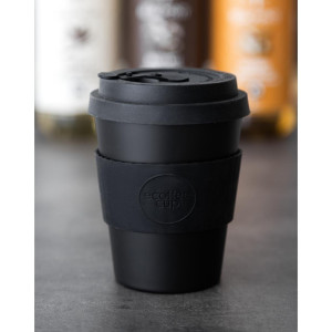 Vaso reutilizable de bambú negro de 340 ml: práctico y ecológico