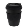 Vaso reutilizable de bambú negro de 340 ml: práctico y ecológico