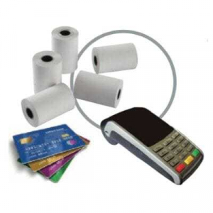 Pack de 50 Bobines de Papier Thermique pour TPE Cartes Bancaires - 57 x 40 x 12 mm