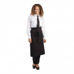 Delantal Estándar Negro de Polialgodón 914 x 762 mm - Whites Chefs Clothing - Fourniresto