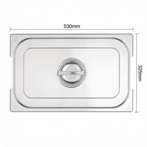 Couvercle Gn 1/2 En Inox Pour Bac Avec Poignées - Vogue - Fourniresto