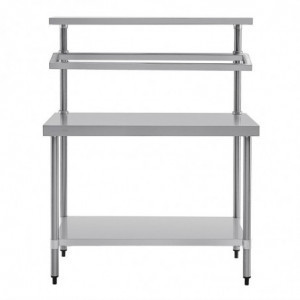 Mesa de preparación de acero inoxidable con soporte para bandejas GN 1200 x 600 mm - Vogue - Fourniresto