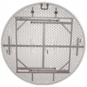 Mesa redonda plegable en el centro blanca Ø 1530 mm - Bolero - Fourniresto