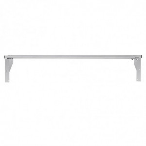 Estantería de pared tubular de acero inoxidable - 1200 x 300 mm - Vogue - Fourniresto